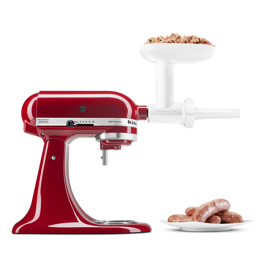 Upgraded Metal Food Meat Grinder Attachment for Kitchenaid Stand Mixer,  Attachments Including Sausage Stuffer & 4 Grinding Blades for Versatile  Cooking 