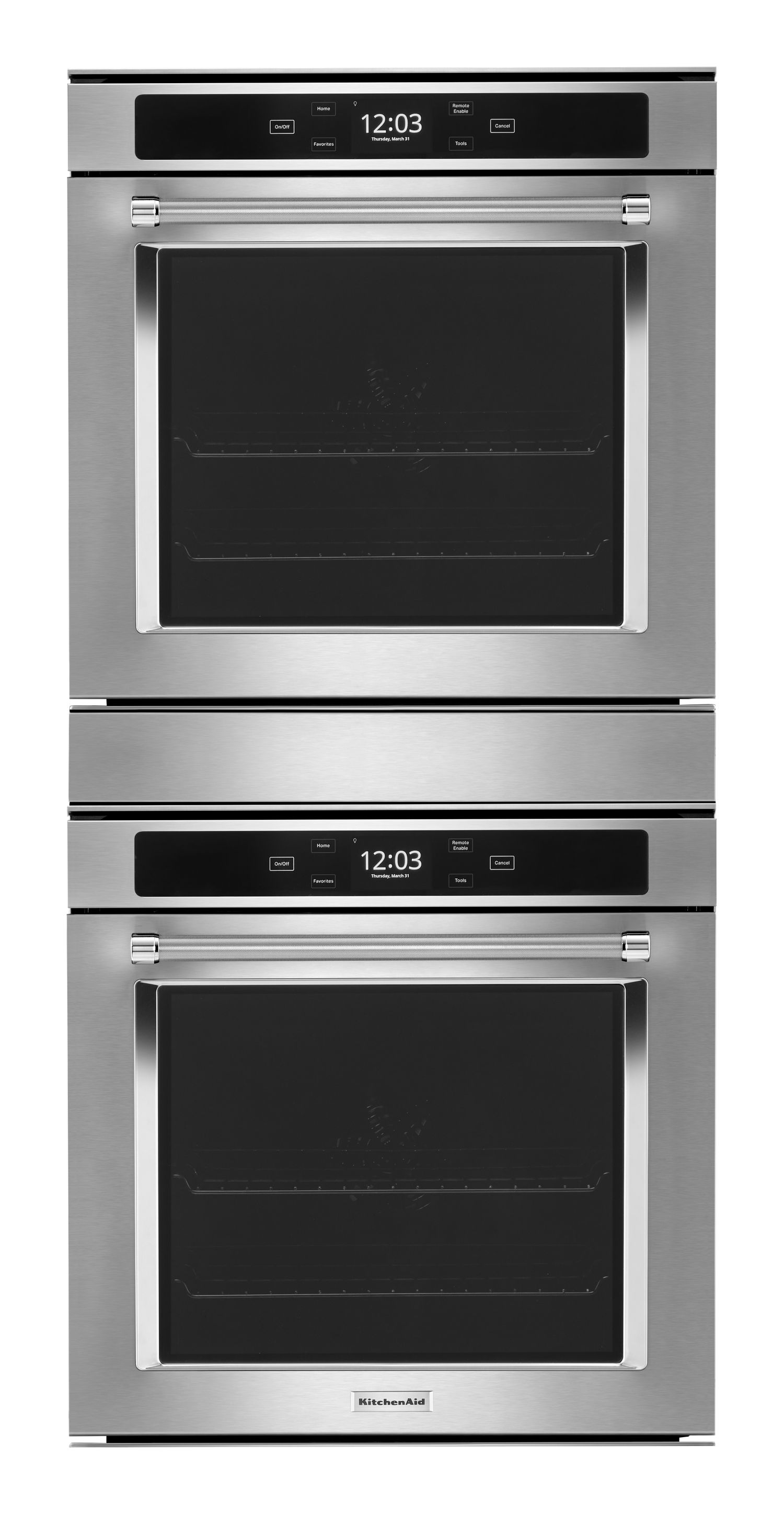 KitchenAid 24" Smart Double Wall Oven w/ True Convection in Steel KODC504PPS