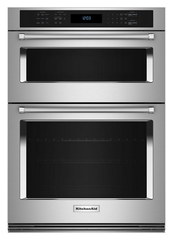 KitchenAid® 30" Combination Microwave Wall Ovens with Air Fry Mode.