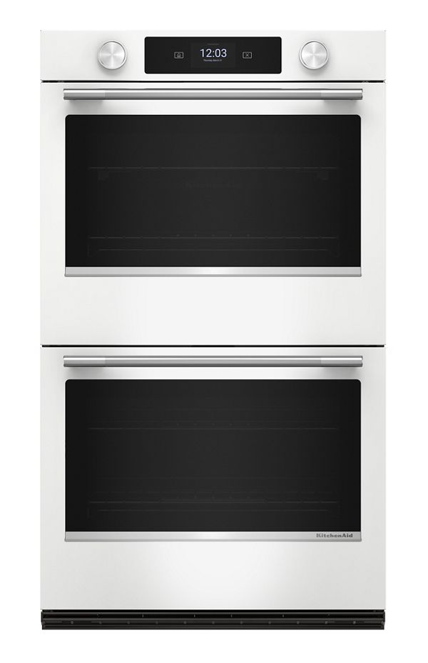 30-inch Smart Electric Double Wall Oven with Assisted Cooking Modes - White