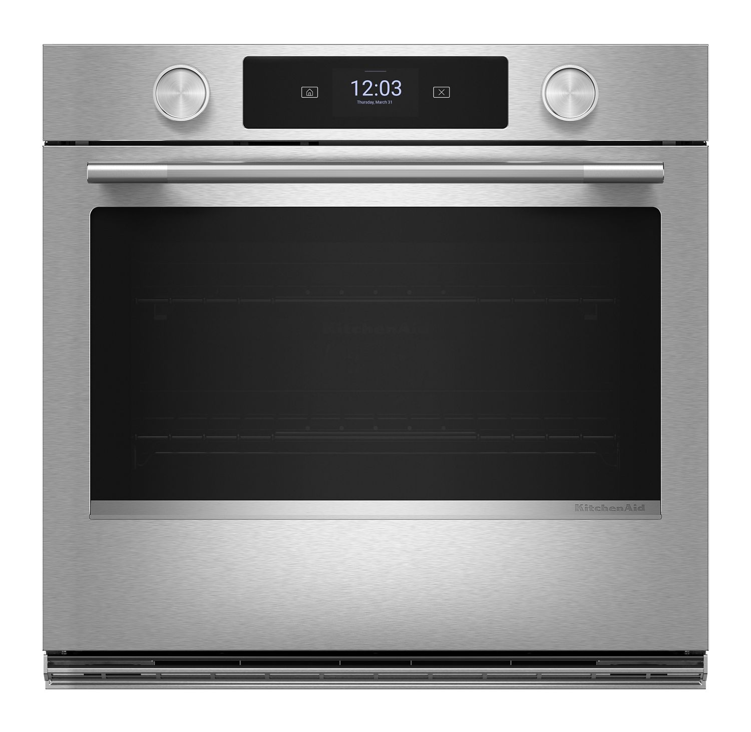 KitchenAid 30 in. Smart Electric Single Wall Oven w/ Intelligent Cooking Camera - Printshield Finish in Steel KOES930SPS
