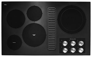 Black 36 Electric Downdraft Cooktop With 5 Elements Kced606gbl