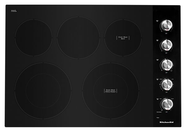 KitchenAid&reg; 30&quot; Electric Cooktop with 5 Elements and Knob Controls
