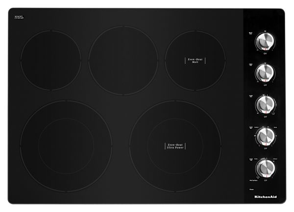 30" Electric Cooktop with 5 Elements and Knob Controls