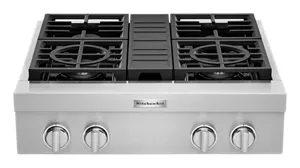 KitchenAid - KCGS950ESS - 30 5-Burner Gas Cooktop with Griddle-KCGS950ESS