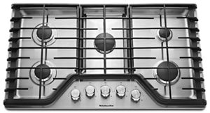 Stainless Steel 36 5 Burner Gas Cooktop Kcgs356ess Kitchenaid