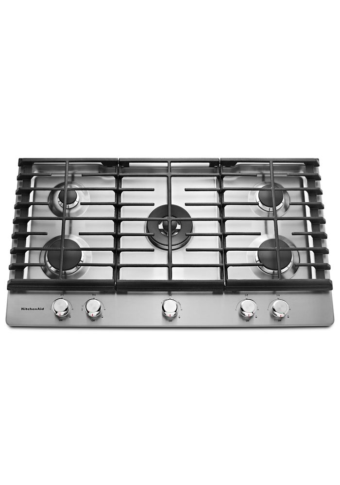 Kitchenaid 36" 5-Burner Gas Cooktop In Stainless Steel, KCGS556ESS