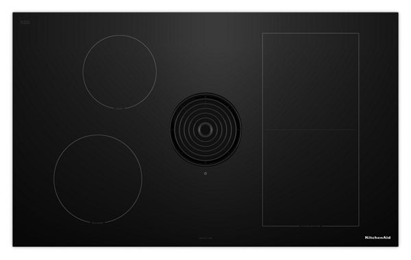 KitchenAid 36" Downdraft Induction Cooktop w/ Bridge Xl Even-Heat Zone in Black KCID936SBL