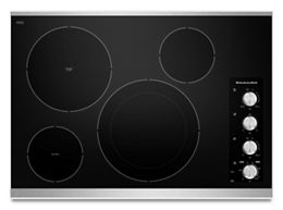 Stainless Steel 30 Electric Cooktop With 4 Radiant Elements