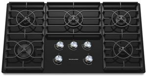 Black 36 Inch 5 Burner Gas Cooktop Architect Series Ii