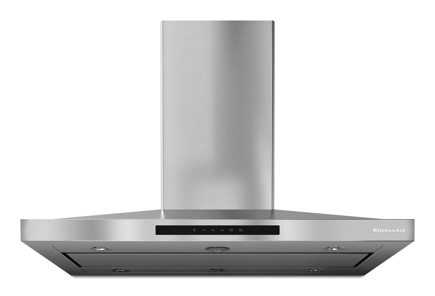 KitchenAid 42'' Island-Mount, 3-Speed Canopy Hood in Steel KVIB602DSS