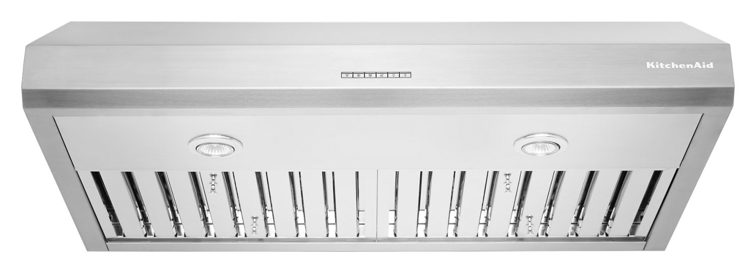 KitchenAid 36" 585 Cfm Motor Class Commercial-Style Under-Cabinet Range Hood System in Steel KVUC606KSS