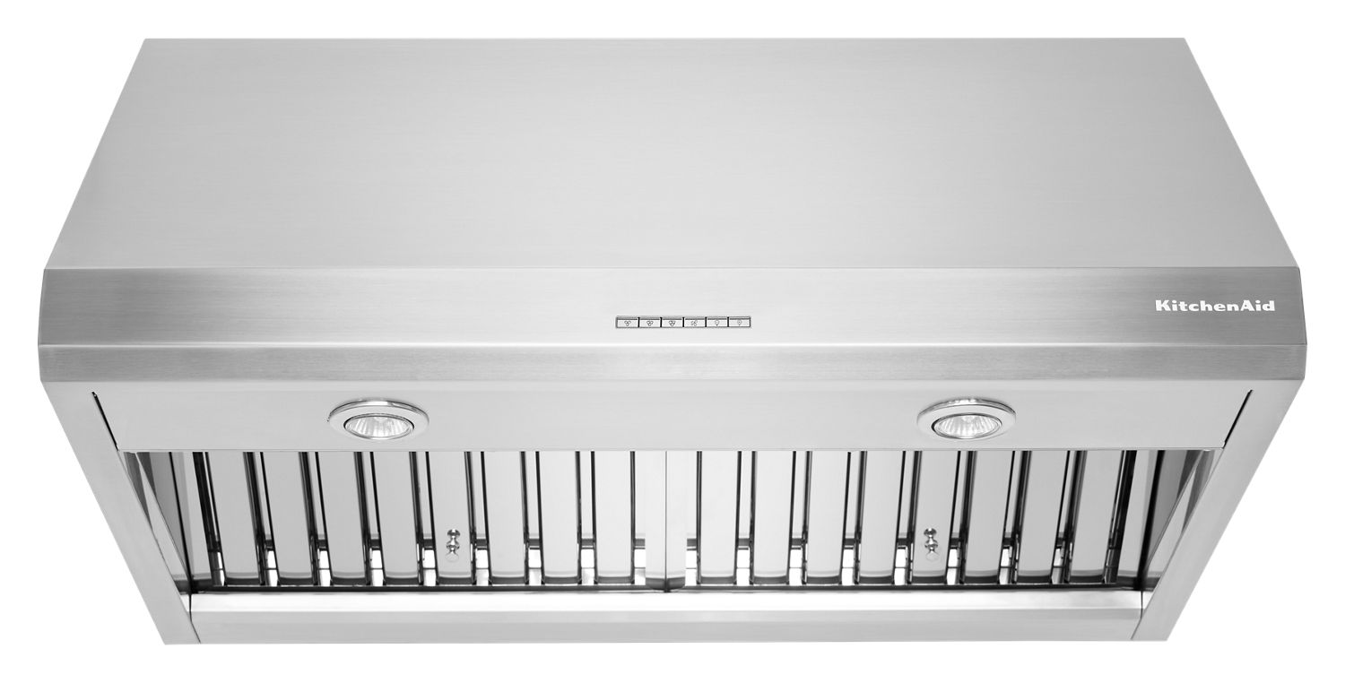 KitchenAid 36" 585 Or 1170 Cfm Motor Class Commercial-Style Wall-Mount Canopy Range Hood in Steel KVWC906KSS