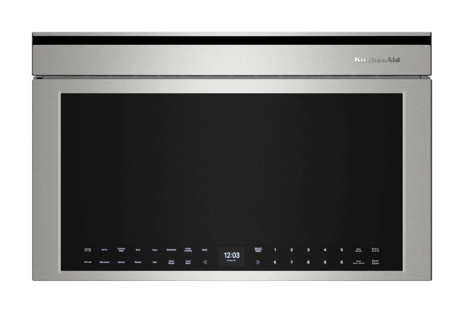 KitchenAid Built-In More-In-One Convection Microwave Oven in Steel KMBT730SPS