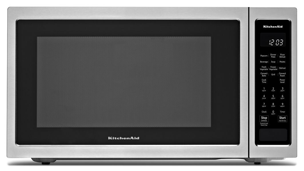 kitchenaid drop down door microwave