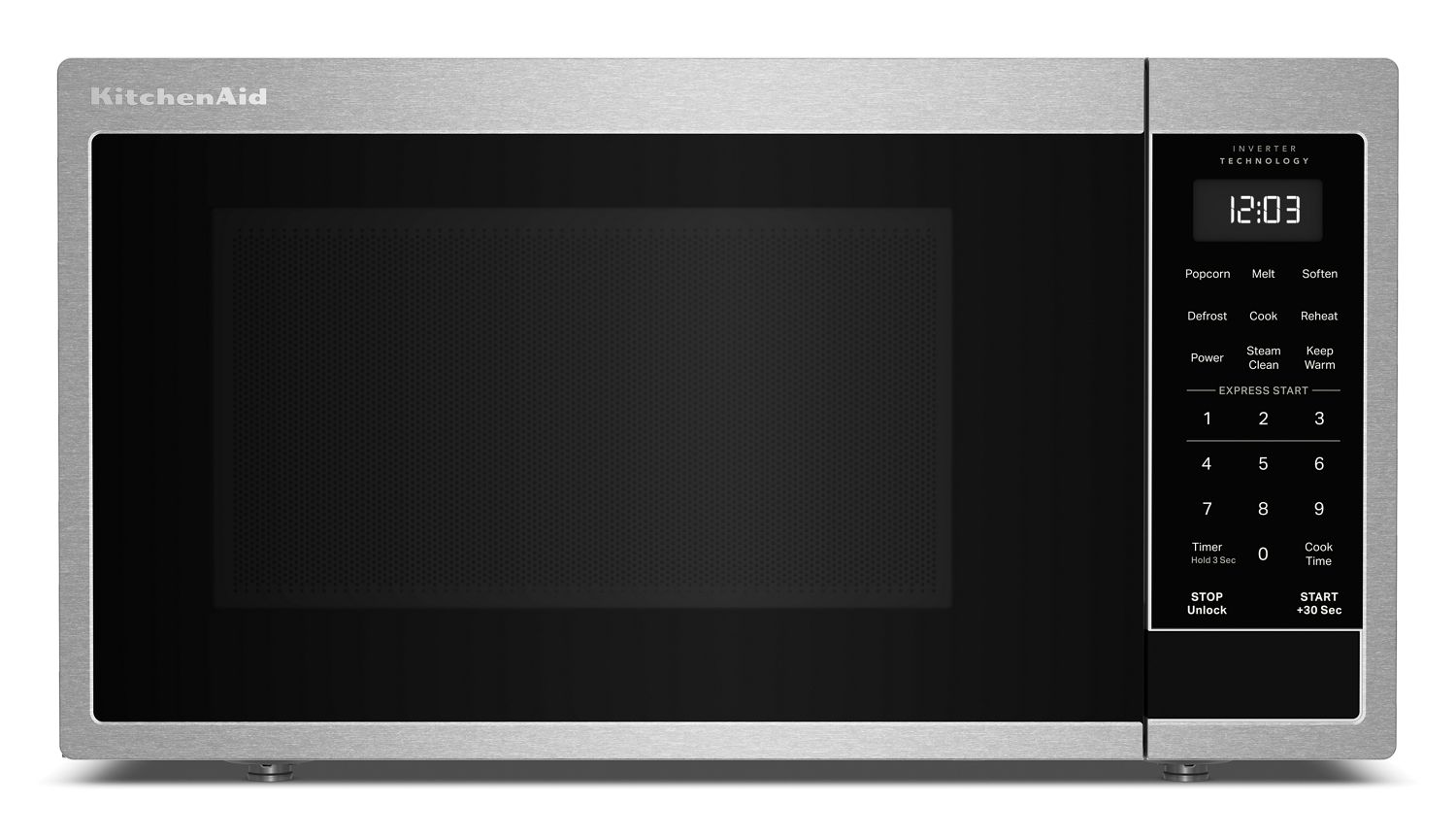 KitchenAid 1.1 Cu Ft Countertop Microwave w/ Inverter Technology in Steel KMCS2020TPS