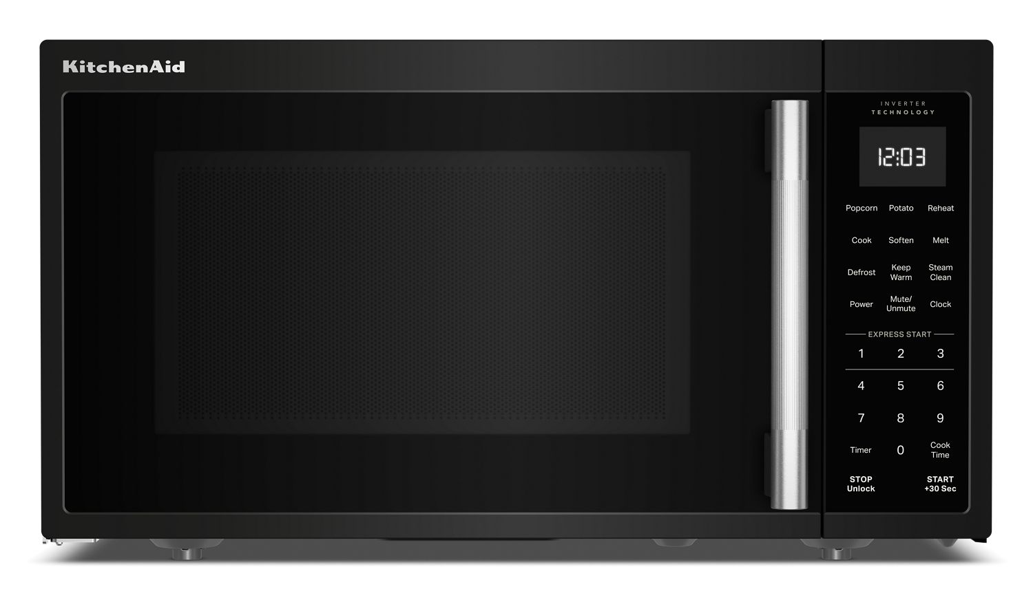 KitchenAid 1.3 Cu Ft Countertop Microwave w/ Inverter Technology in Black KMCS3022TBL