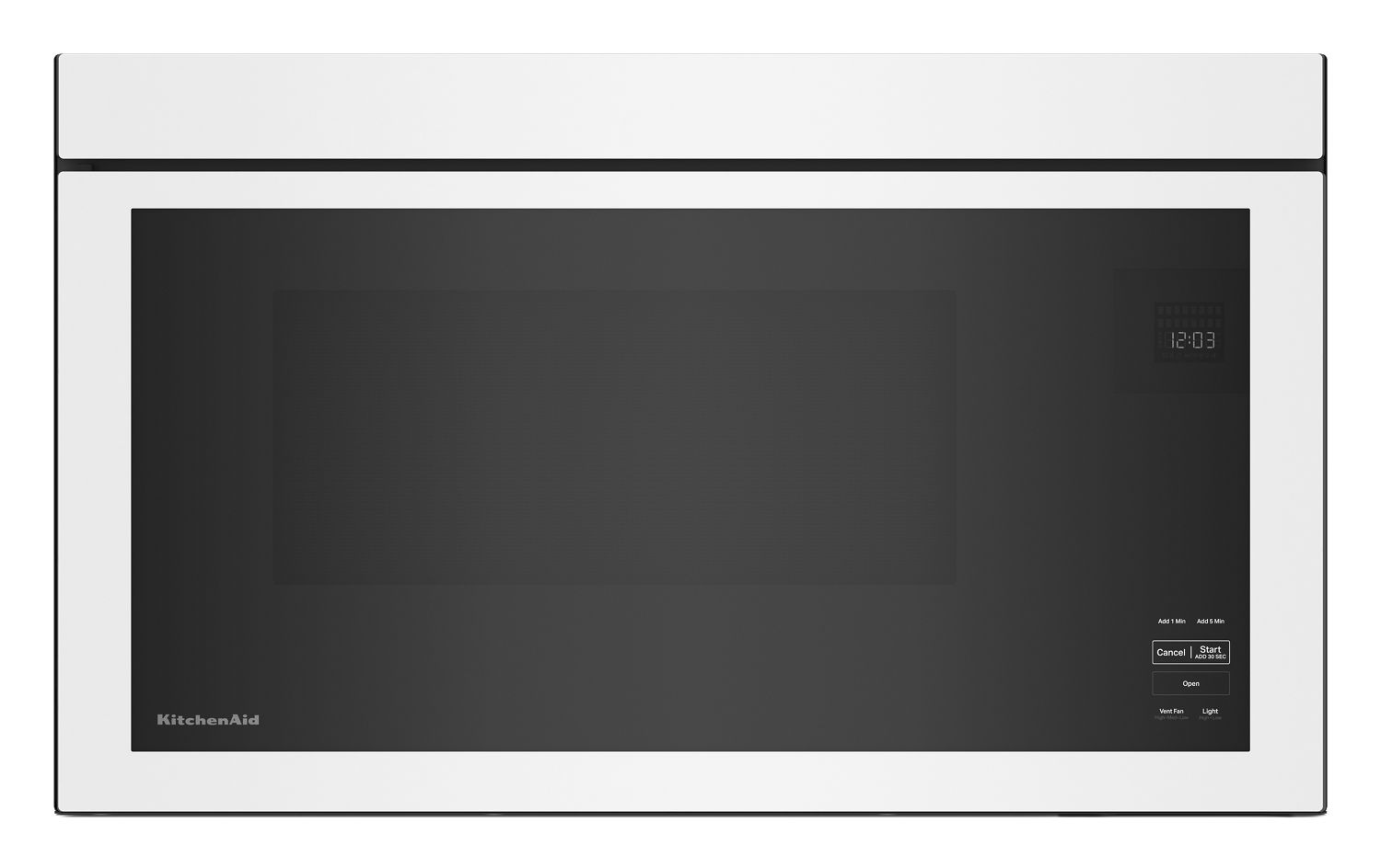 KitchenAid Over-The-Range Microwave w/ Flush Built-In Design in White KMMF330PWH