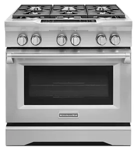 6.7 cu. ft. Double Oven Dual Fuel Gas Range with Self-Cleaning Convection  Oven in Stainless Steel