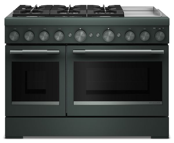 48-Inch 6 Burner Commercial-Style Dual Fuel Range with Griddle