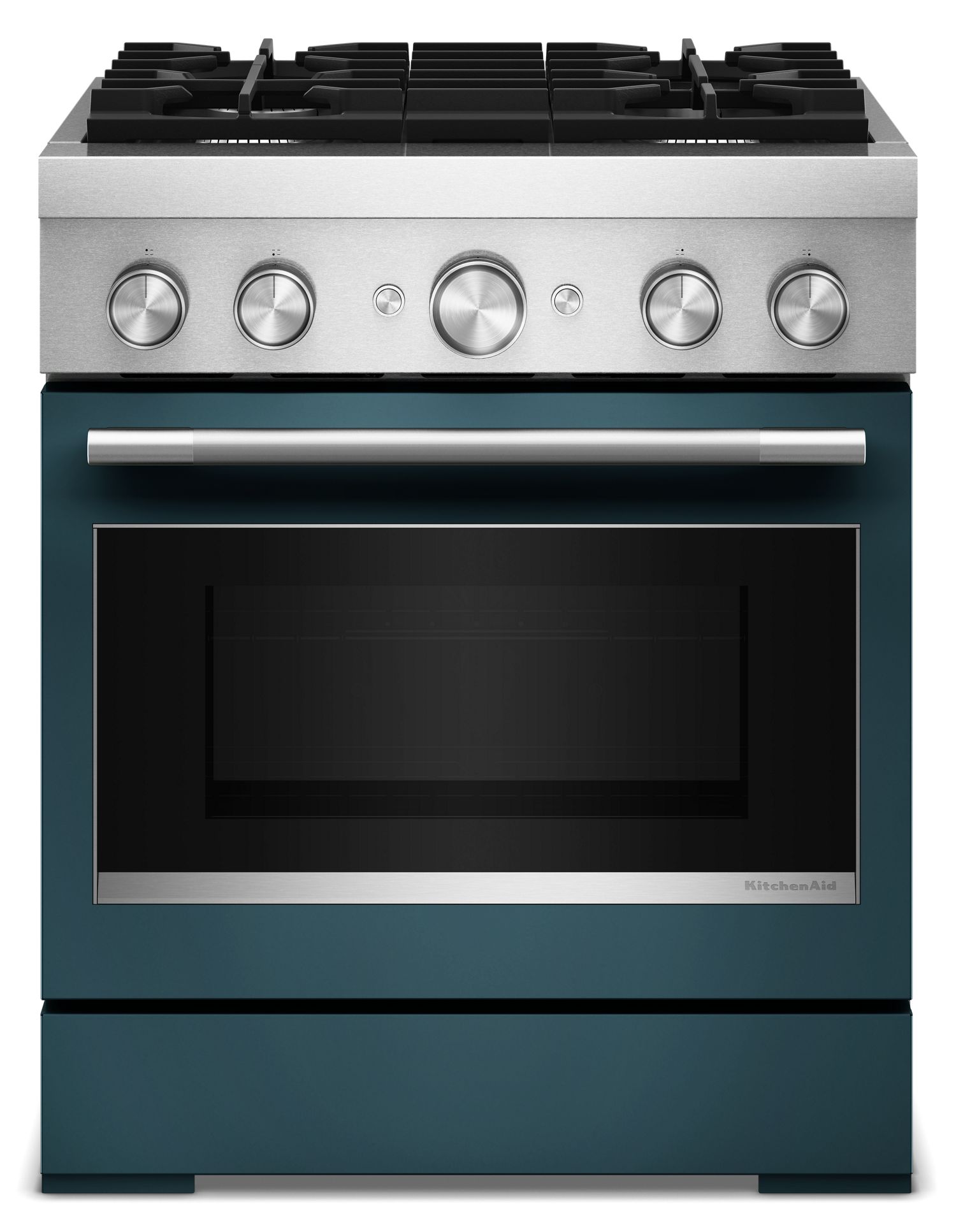 KitchenAid 30 in. 4 Burner Commercial-Style Dual Fuel Range w/ No Preheat Air Fry Mode in Green KFDS930SAG