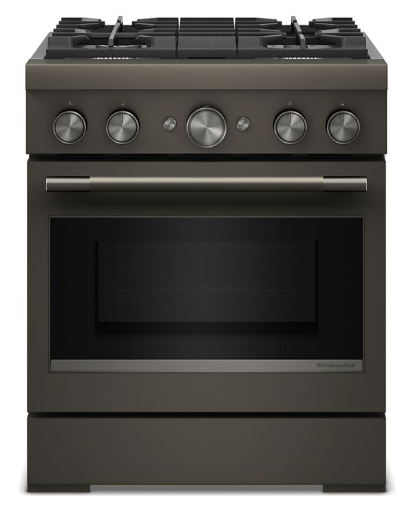 KitchenAid® 30-Inch 4 Burner Commercial-Style Dual Fuel Range with No Preheat Air Fry Mode