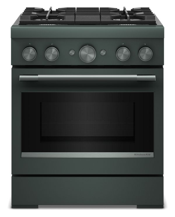 KitchenAid® 30-Inch 4 Burner Commercial-Style Dual Fuel Range with No Preheat Air Fry Mode