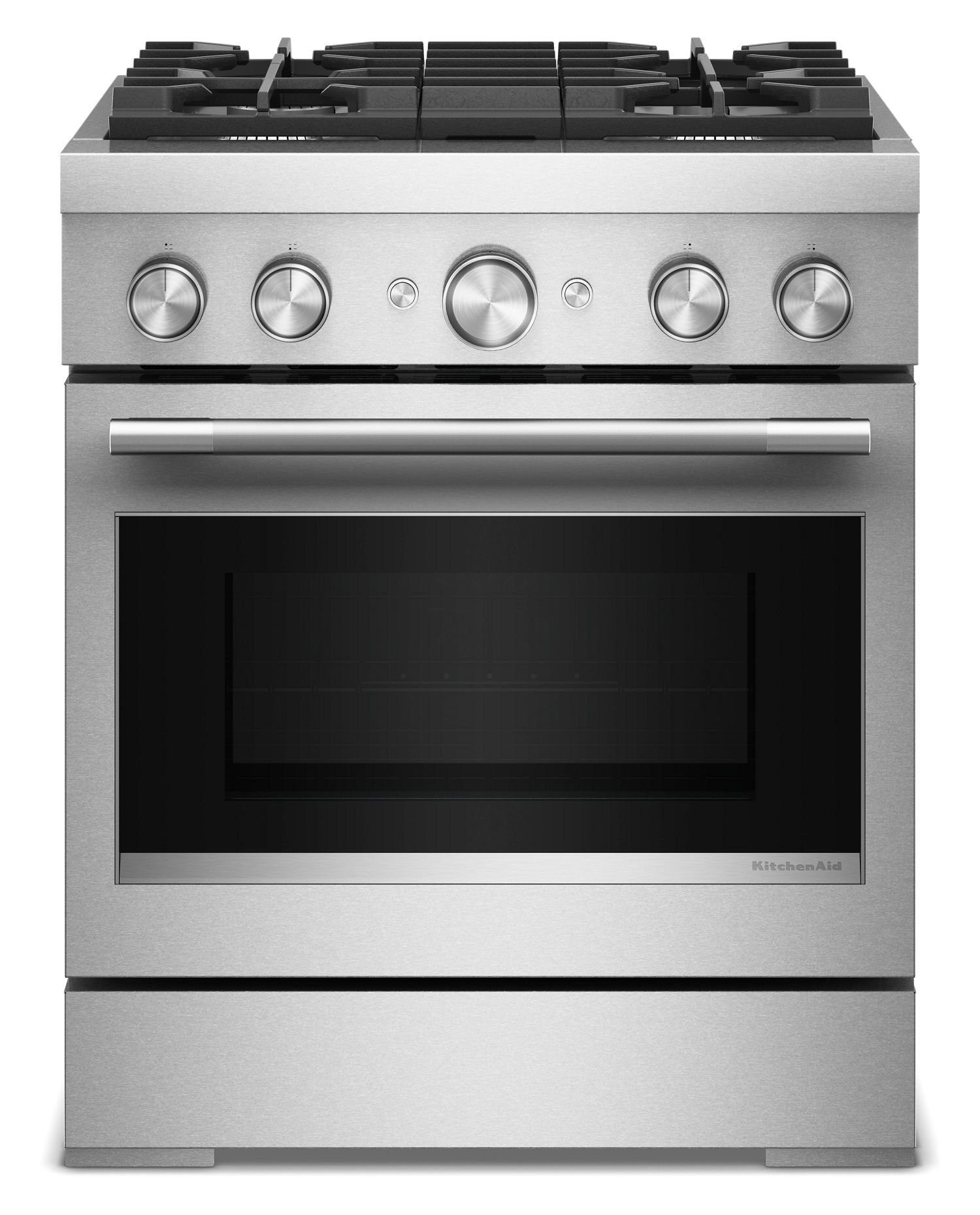 KitchenAid 30 in. 4 Burner Commercial-Style Dual Fuel Range w/ No Preheat Air Fry Mode in Steel KFDS930SSS