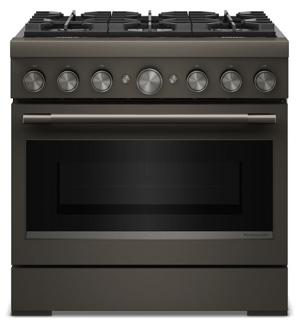 KitchenAid® 36-Inch 6 Burner Commercial-Style Dual Fuel Range with No Preheat Air Fry Mode