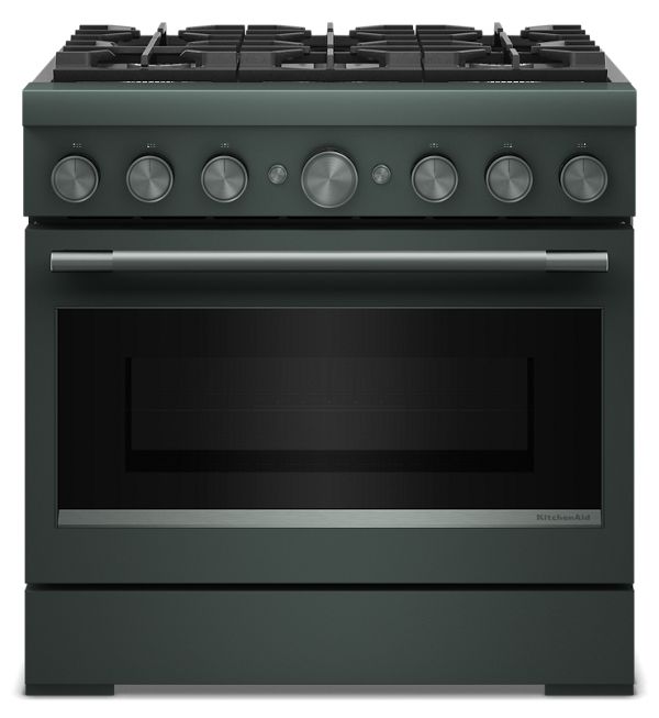 KitchenAid® 36-Inch 6 Burner Commercial-Style Dual Fuel Range with No Preheat Air Fry Mode