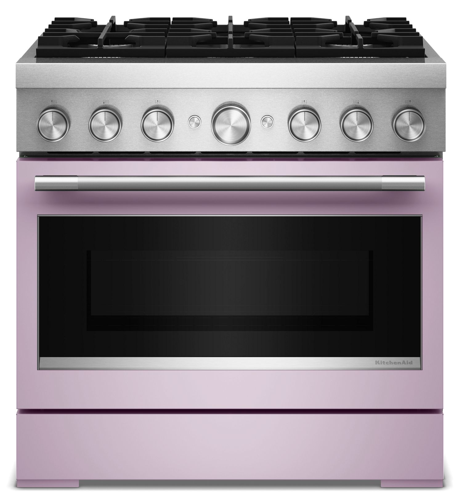 KitchenAid 36 in. 6 Burner Commercial-Style Dual Fuel Range w/ No Preheat Air Fry Mode in Wildflower KFDS936SWF