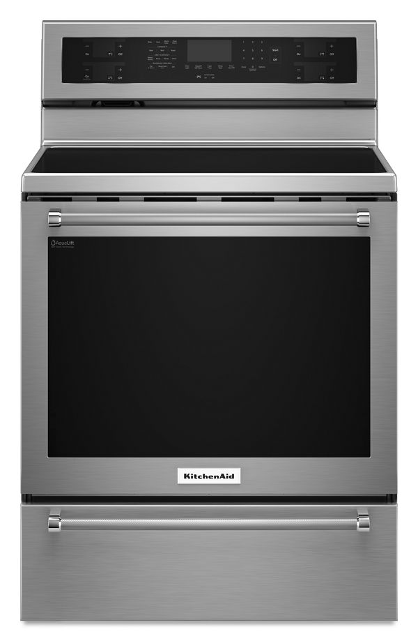 KitchenAid&reg; 30-Inch 5 Element Electric Convection Range with Warming Drawer
