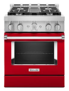 KitchenAid 30 Stainless Steel Smart Commercial-Style GAS Range with 4 Burners