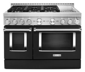 KFGC558JBK by KitchenAid - KitchenAid® 48'' Smart Commercial-Style Gas Range  with Griddle