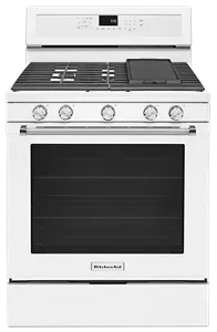 KFED500EWH by KitchenAid - 30-Inch 5 Burner Electric Double Oven