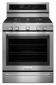 30-Inch 5 Burner Gas Convection Range with Warming Drawer