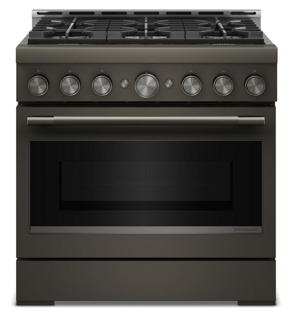 KitchenAid® 36-Inch 6 Burner Commercial-Style Gas Range with No Preheat Air Fry Mode