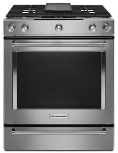 30-Inch 5-Burner Dual Fuel Convection Slide-In Range with Baking Drawer