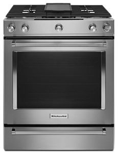 30-Inch 5-Burner Dual Fuel Convection Slide-In Range with Baking Drawer ...