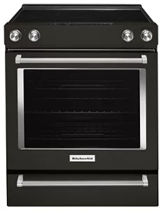 30-Inch 5 Burner Electric Double Oven Convection Range Black