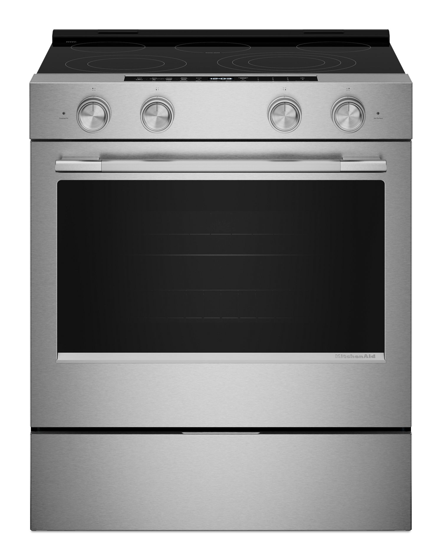 KitchenAid 30 in. 5-Element Electric Slide-In Convection Range in Stainless Finish KSES330SPS