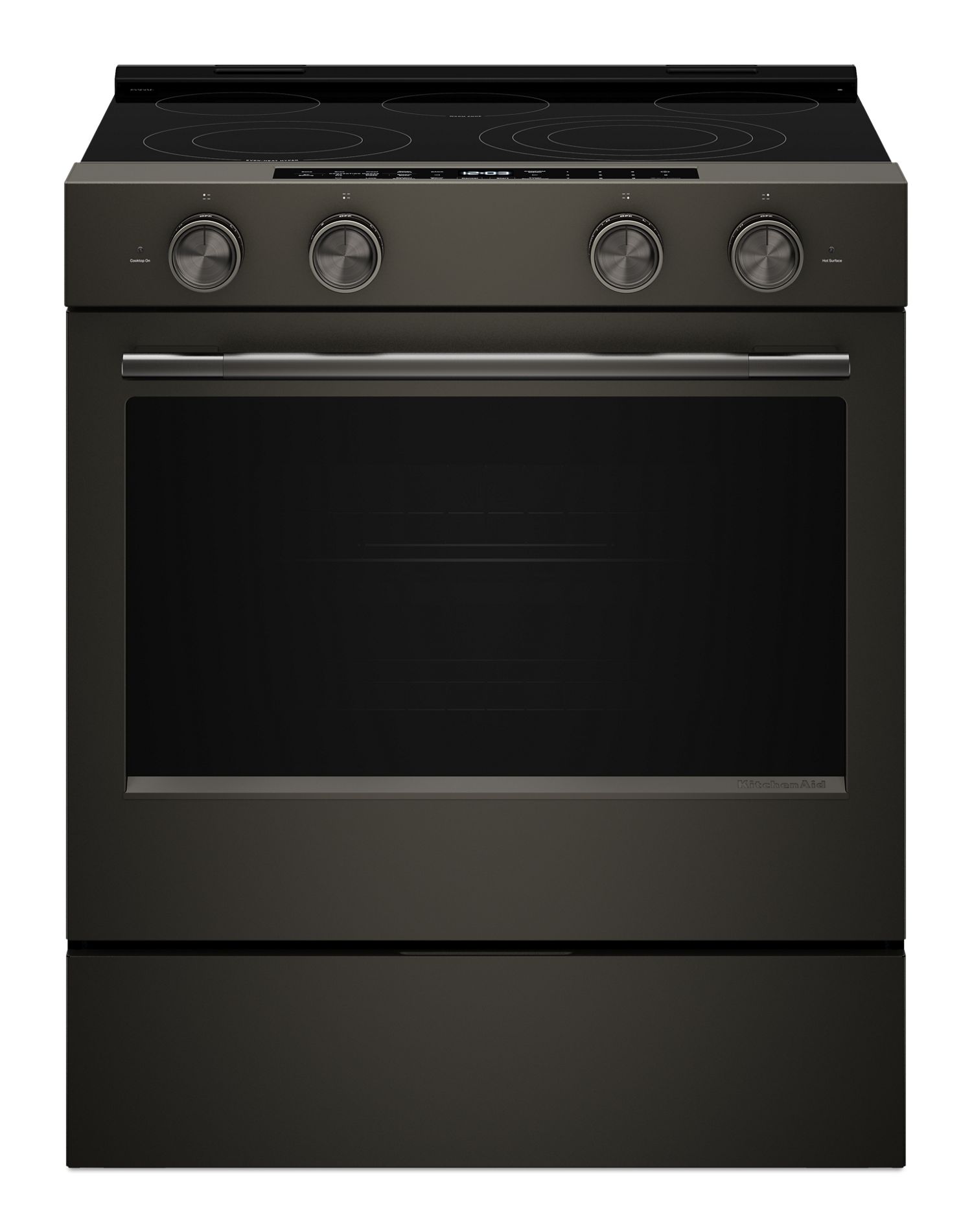 KitchenAid 5.3 Cu. Ft. Smart Slide-In Electric Range w/ Two Even-Heat Hyper Elements & Convection Cooking Modes in Black Ore KSES530SBE