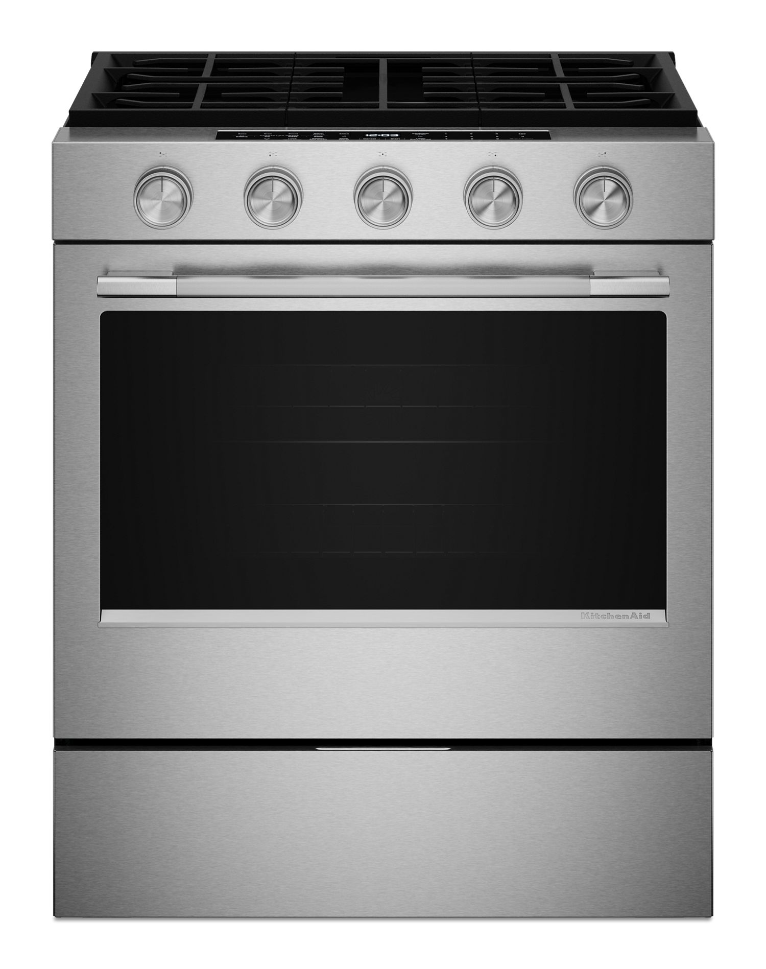 KitchenAid 5.0 Cu. Ft. Smart Slide-In Gas Range w/ Convection Cooking Modes in Stainless Finish KSGS330SPS