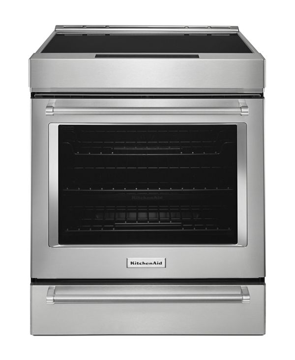 KitchenAid&reg; 30-Inch 4-Element Induction Slide-In Convection Range with Baking Drawer