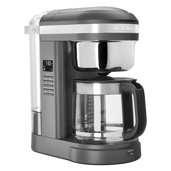 12 Cup Drip Coffee Maker with Spiral Showerhead and Programmable Warming Plate