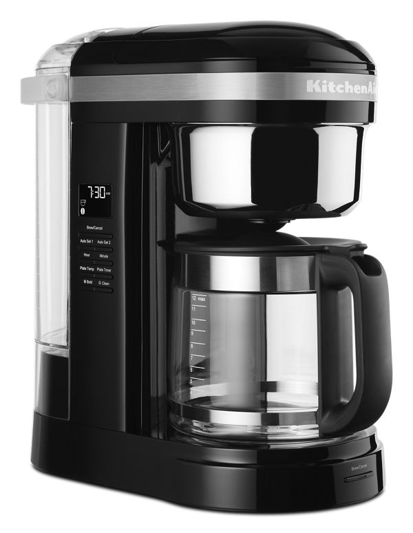 12 Cup Drip Coffee Maker with Spiral Showerhead and Programmable Warming Plate