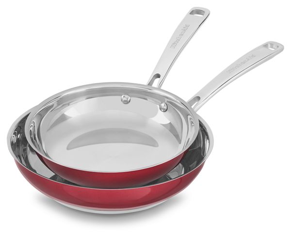 KitchenAid® Stainless Steel 8" And 10" Skillets Twin Pack