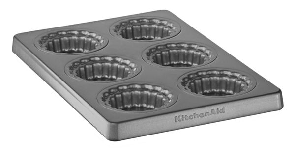 KitchenAid&reg; Professional-Grade Nonstick 6-cavity mini pie pan w removable bottoms