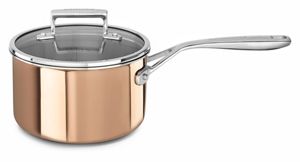 Tri-Ply Copper 3.0-Quart Saucepan with Lid