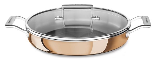 KitchenAid&reg; Tri-Ply Copper 3.5-Quart Braiser with Lid